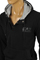 Mens Designer Clothes | EMPORIO ARMANI Men's Cotton Hoodie in Black #165 View 6