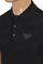Mens Designer Clothes | EMPORIO ARMANI Men's Polo Shirt In Black 265 View 3