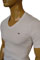 Mens Designer Clothes | EMPORIO ARMANI V-Neck Mens Short Sleeve Tee #46 View 3