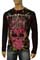 Mens Designer Clothes | CHRISTIAN AUDIGIER Multi Print Lonng Sleeve Tee #35 View 1