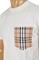 Mens Designer Clothes | BURBERRY Men's T-Shirt With Front Pocket 296 View 3
