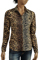 Womens Designer Clothes | ROBERTO CAVALLI Leopard Print Ladies' Dress Shirt #283 View 1