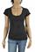 Womens Designer Clothes | FENDI open neck women's cotton top FF logo details 46 View 1