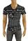 Mens Designer Clothes | JOHN GALLIANO Men's V-Neck Short Sleeve Tee #43 View 1