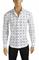 Mens Designer Clothes | GUCCI Men's Dress shirt with bee print in white color 392 View 1