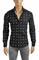 Mens Designer Clothes | GUCCI Men's Dress shirt with bee print in black color 393 View 1
