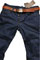 Mens Designer Clothes | GUCCI Men's Classic Blue Denim Jeans With Belt #63 View 1