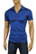 Mens Designer Clothes | GUCCI Men's Cotton Polo Shirt In Blue #295 View 1