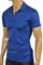 Mens Designer Clothes | GUCCI Men's Cotton Polo Shirt In Blue #295 View 3