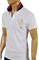 Mens Designer Clothes | GUCCI Men's Cotton Polo Shirt In White 316 View 3