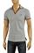 Mens Designer Clothes | GUCCI Men's Cotton Polo Shirt In Gray #321 View 1