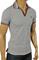Mens Designer Clothes | GUCCI Men's Cotton Polo Shirt In Gray #321 View 6