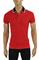 Mens Designer Clothes | GUCCI men's cotton polo with GUCCI stripe in red color #382 View 1