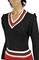 Womens Designer Clothes | GUCCI Women's V-Neck Knit Sweater #100 View 3