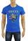 Mens Designer Clothes | GUCCI Cotton T-Shirt with Angry Wolf Embroidery #220 View 2