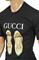 Mens Designer Clothes | GUCCI Men's Cotton T-shirt With Front Shoes print 317 View 6