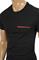 Mens Designer Clothes | PRADA Men's cotton t-shirt with front logo appliquÃ© 109 View 3