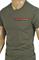 Mens Designer Clothes | PRADA Men's t-shirt with front logo appliquÃ© 114 View 3