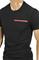 Mens Designer Clothes | PRADA Men's t-shirt with front logo appliquÃ© 115 View 3