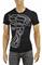 Mens Designer Clothes | VERSACE Men's T-shirt with front Medusa print #109 View 1