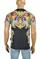 Mens Designer Clothes | VERSACE Men's Multicolor Print Tee 127 View 4