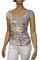 Womens Designer Clothes | VERSACE Lady's Short Sleeve Scoop Neck Top #26 View 1