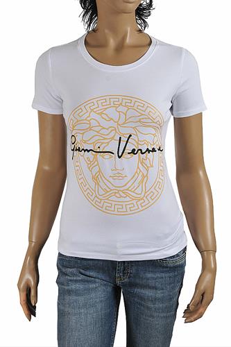 VERSACE Women's Medusa Print T-Shirt 133 - Click Image to Close